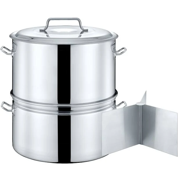 Concord Extra Large Stainless Steel Stock Pot Steamer and Braiser Combo
