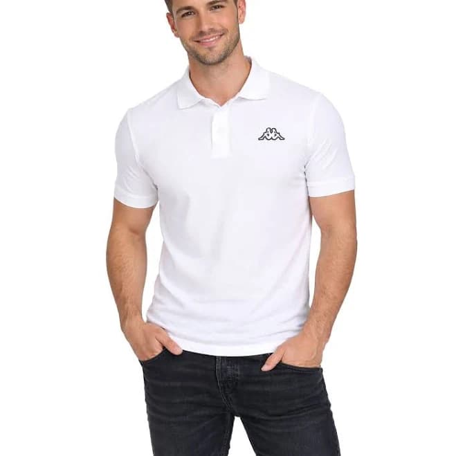 Kappa Men's Cotton Short-Sleeved Polo Shirt with Embroidery