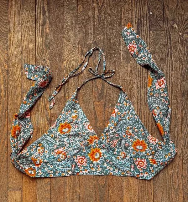 Gardenbelle Organic Cotton Block Printed Bralette