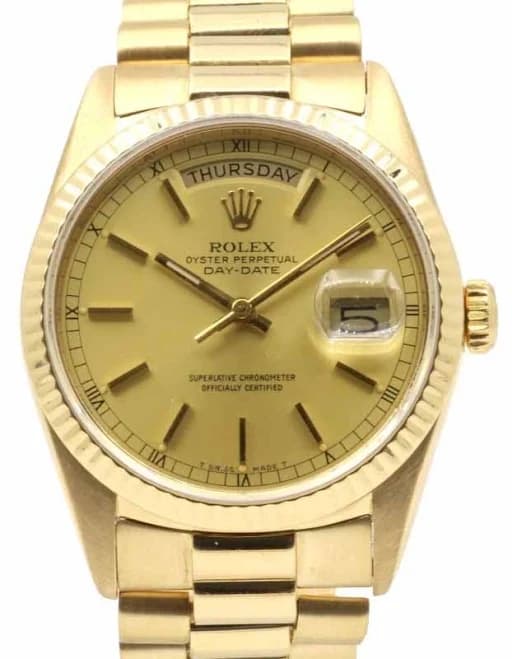 Rolex Day-Date 36mm Yellow Gold Mens 18238