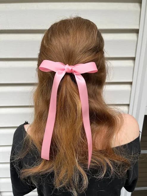 Coquette Satin Hair Bow with Long Tail