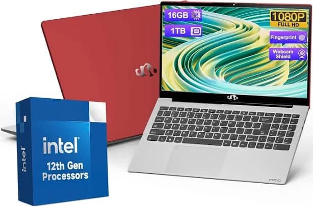 Nimo FHD Student Laptop Intel 12th Gen N100 8GB Ram 512GB Ssd Backlit Keyboard