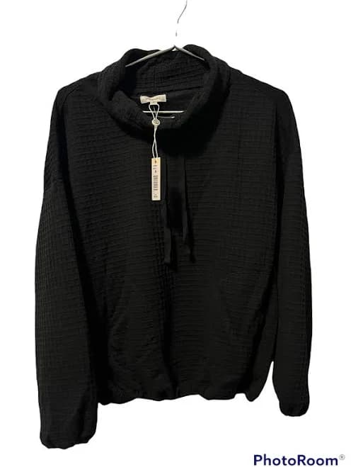 Max Studio Waffle-Knit Pullover