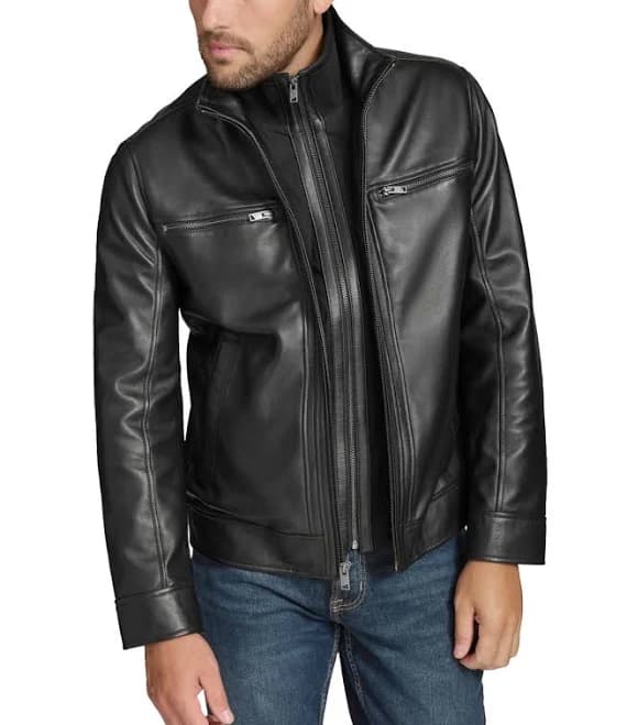 Marc New York Men's Winton Leather Moto Jacket