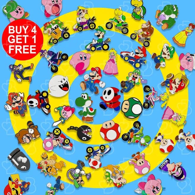 Super Mario Ghost Enamel Pins
