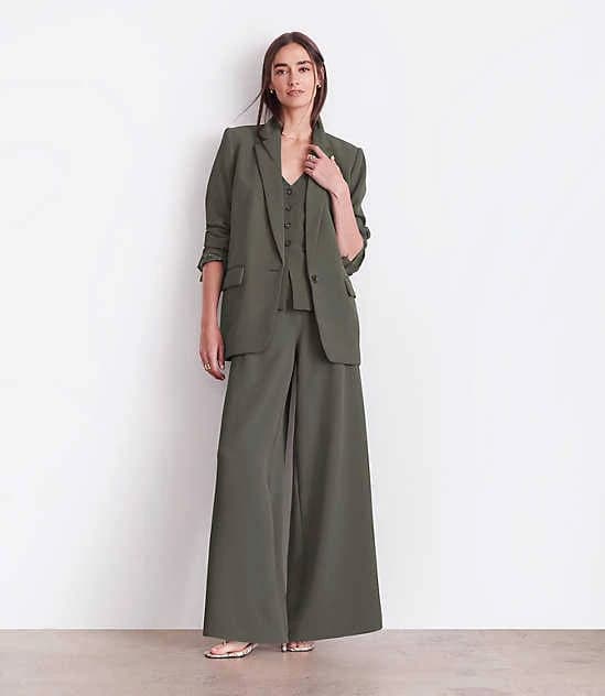 Loft Women's Petite Versa Crepe Drape Blazer
