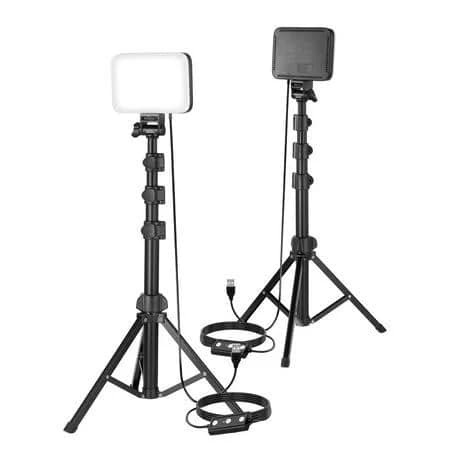 Neewer Bp66 2-Pack LED Video Light Kit - Bi-Color 3200k-5600k Dimmable Panel Lights with Cri95, 750 Lux, Includes Tripod Stands & Filters for