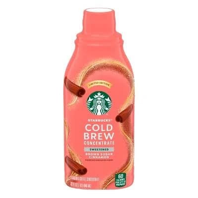Starbucks Sweetened Brown Sugar Cinnamon Cold Brew Coffee Concentrate