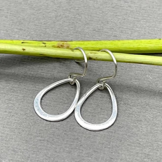 Sterling Silver Teardrop Dangle Earrings