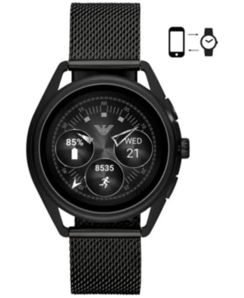 Emporio Armani Men's Connected Stainless Steel Mesh Smartwatch