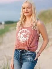 Women's Mauve Racerback Tank Top — Sacred Dunes Integrative Health