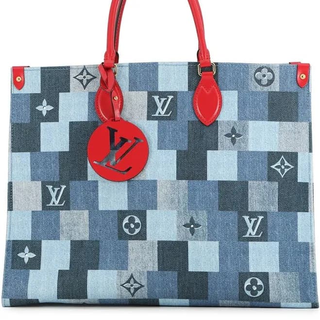 Louis Vuitton 2019 Monogram Denim Onthego GM Satchel