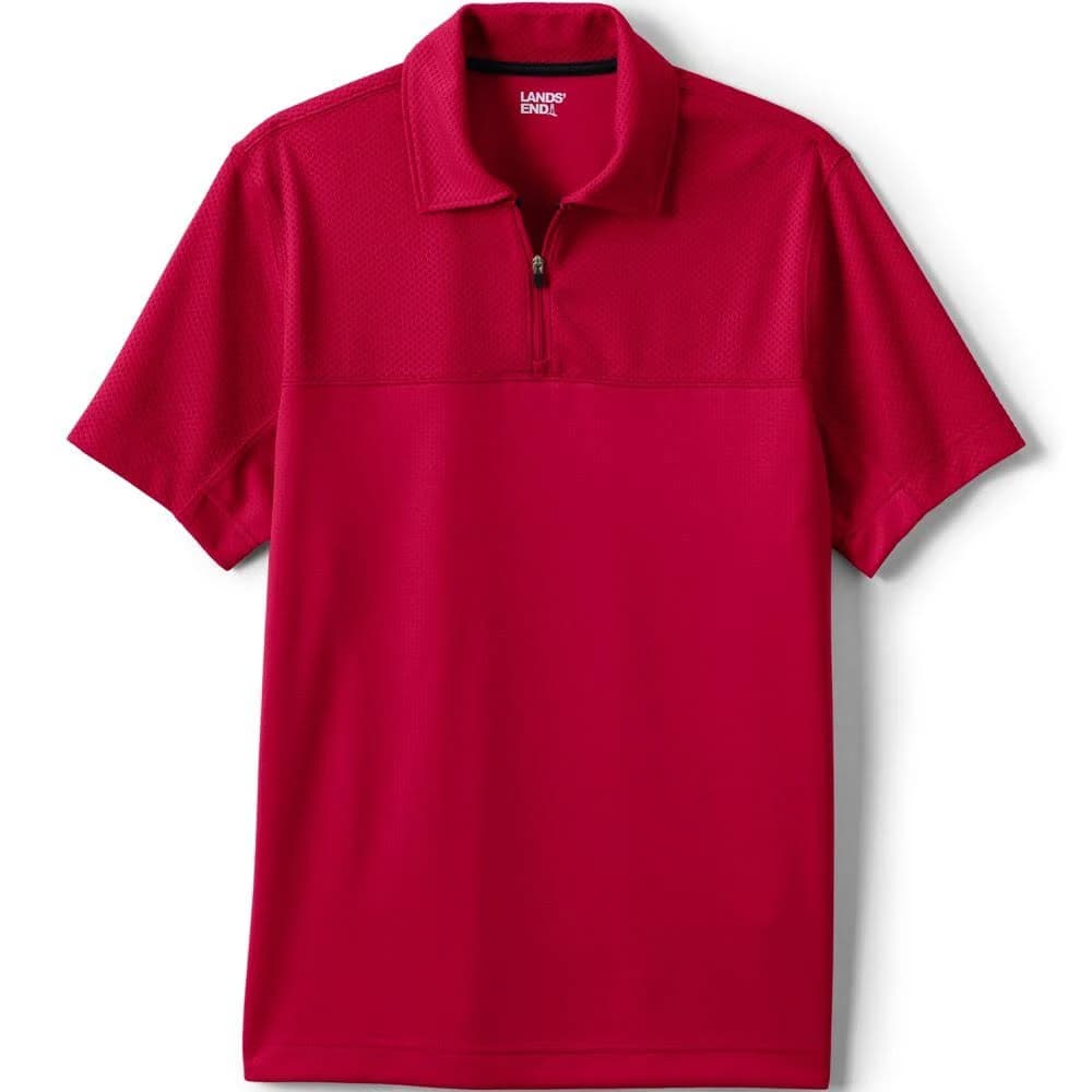 Custom Logo Unisex Short Sleeve Quarter Zip Polo Shirt
