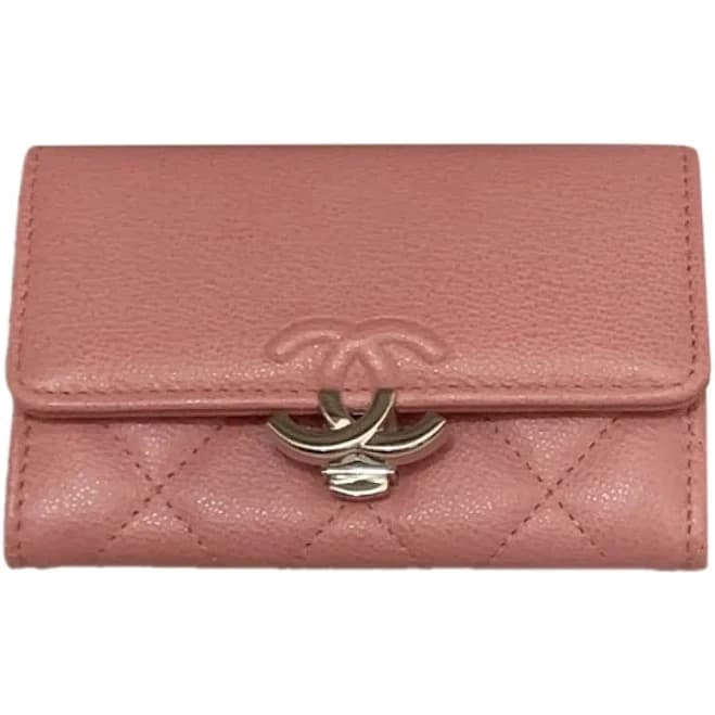 CHANEL Quilted Caviar Leather Card Holder