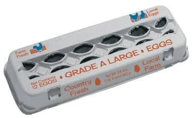 TECS Grade A Large Printed Paper-Pulp Carton with UPC