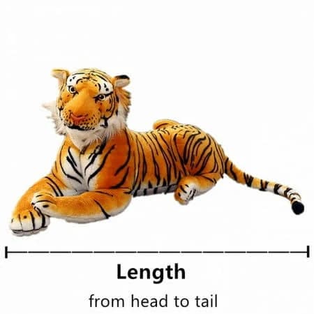 50-110cm Giant Lifelike Tiger Plush Toys Soft Wild Animals Simulation White Brown Tiger Jaguar Doll Children Kids Birthday Gifts