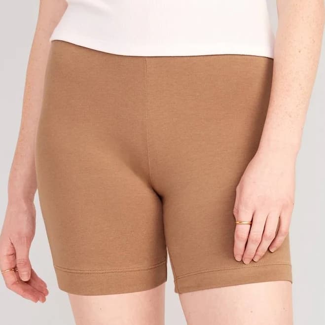 Old Navy Women's High-Waisted Jersey Biker Shorts with 6-Inch Inseam