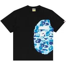 BAPE ABC Side Big Ape Head Tee 'Black/Blue'