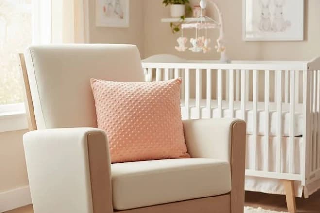 Peach Minky Dot Pillow Cover