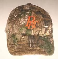 PBT Camo Baseball Cap Embroidered Orange PBT Hook/Loop Adjustable Sizing strap
