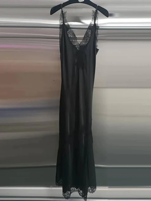Lace Trim Maxi Dress