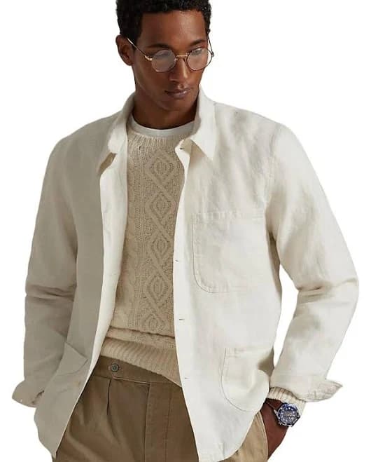 Ralph Lauren Men's Linen Utility Jacket