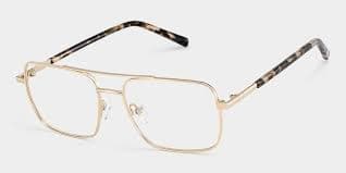 Iris Light Gold Frame Glasses with Aviator Frame Online | ZEELOOL