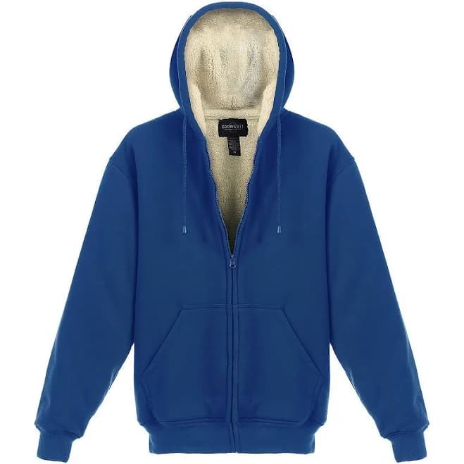 Gioberti Men's Heavyweight Sherpa Lined Fleece Hoodie Jacket