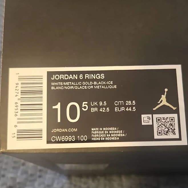 Jordan Air Jordan 6 Rings Defining Moments White Metallic Gold Black