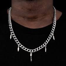 8mm Arrow and Feather Cuban Necklace - Helloice