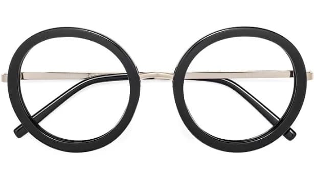 Geek-Chic Oversized Plastic Round Glasses