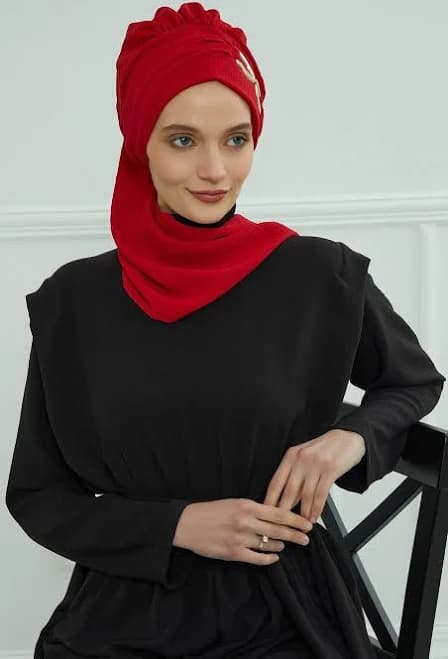 Instant Turban Lightweight Aerobin Scarf Head Turbans with Gorgeous Gold Accessory For Women