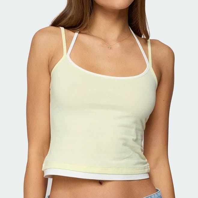 Edikted Women's Roya Layered Halter Tank Top
