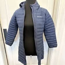 Columbia | Jackets & Coats | Columbia Omni Heat Long Line Puffer Hooded Jacket Coat Girls Medium 12 Sz | Poshmark