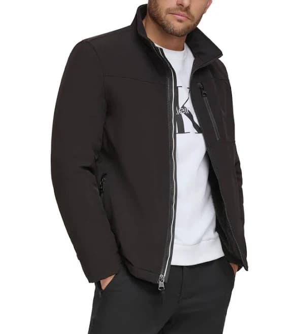 Calvin Klein Men's Faux-Sherpa-Lined Soft-Shell Jacket