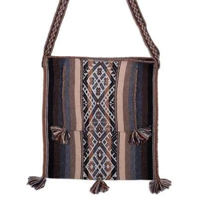 Sierra Earth Hand Loomed Alpaca Shoulder Bag