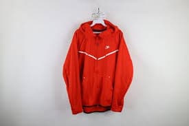 Nike Tech Fleece Mens Large Distressed Spell Out Full Zip Hoodie Sweatshirt Red | eBay
