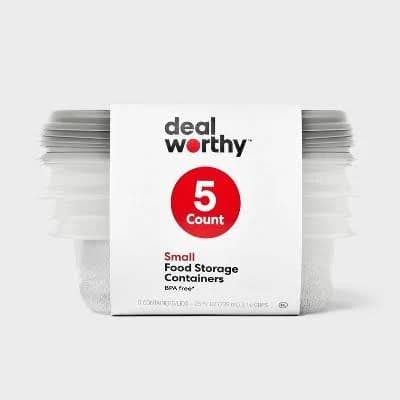 Dealworthy Small Square Food Storage Containers