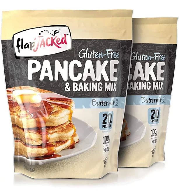 FlapJacked Protein Pancake & Baking Mix, Gluten-free Buttermilk, 24oz, 2 Pack