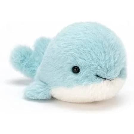 Fluffy Whale - 5 Inch by Jellycat, Blue