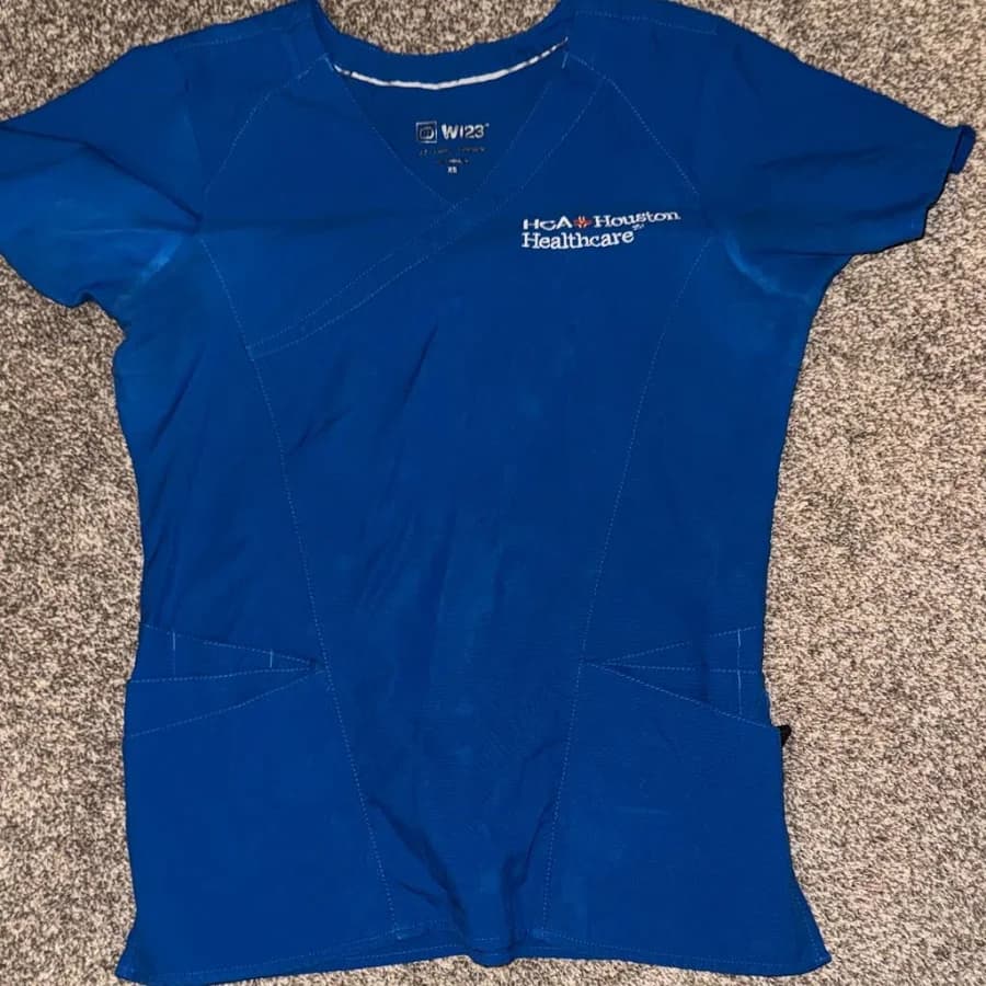 Blue HCA Houston Healthcare Scrub Top | Color: Blue | Size: Xs | Shannhill16's Closet