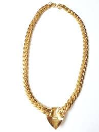 Vintage Trifari Gold and Cream Enamel Pendant Necklace - Etsy