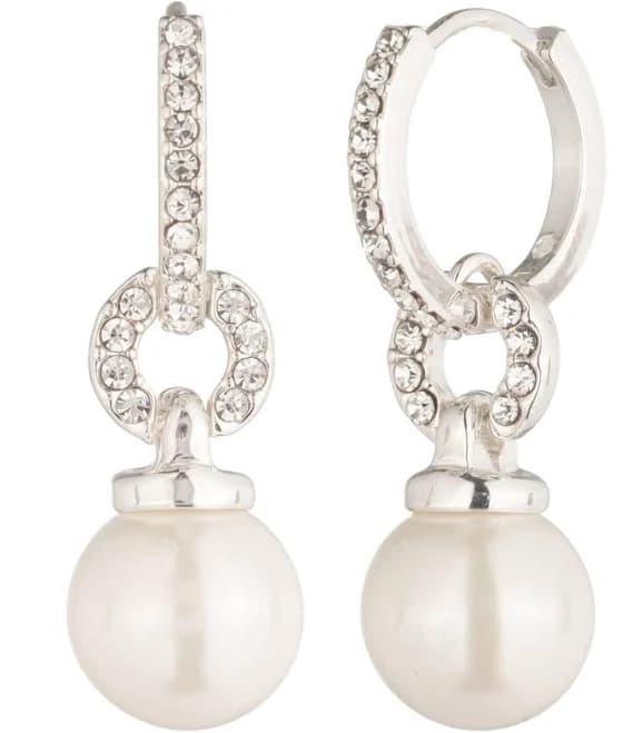 Ralph Lauren Women's Bronte Pearl Huggie Drop Earrings