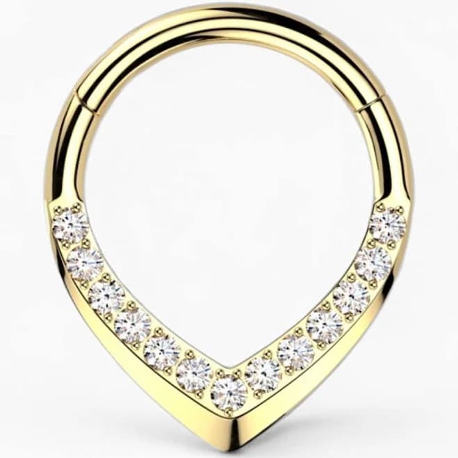 Aureline V Septum Silver Ring