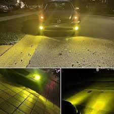 PHINLION 9006 HB4 LED Fog Light Bulbs, 3200 Lumens Super Bright 3030 30-SMD Chipset 9006LL Foglight Replacement Bulb with Projector for Car Truck SUV, 3000K Golden Yellow in Saudi Arabia | Whizz Fog Lights