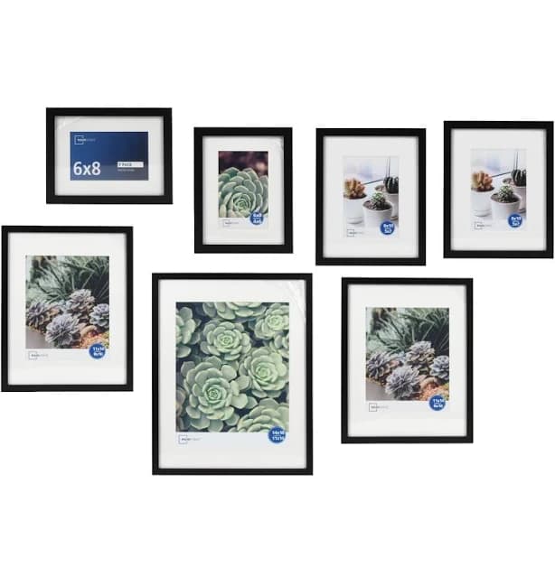 Mainstays Multi-Size Matted Gallery Wall Photo Frames