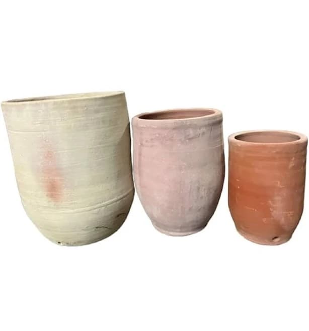 Bidk Home Decorative Terracotta Round Standing Vase