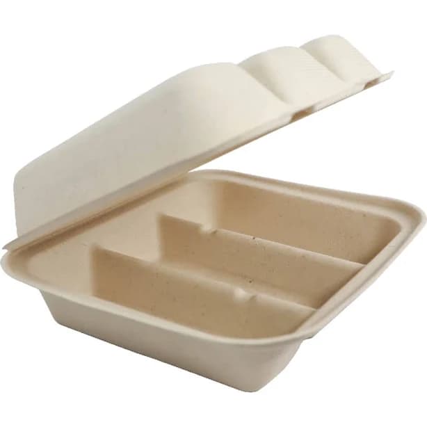 World Centric 3-Compartment Taco Take Out Container