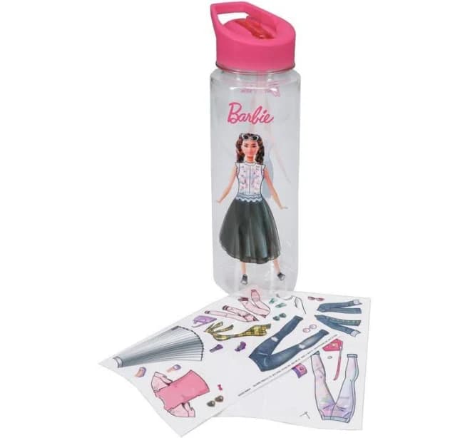 Barbie Water Bottle with Stickers