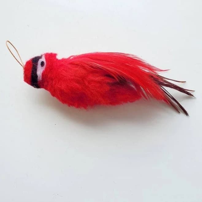 Charlie Cardinal Bird Cat Toy by Tiga Toys